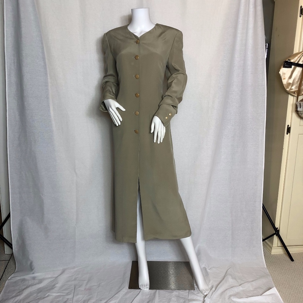Gorgeous Light Taupe Silk Maxi Dress
